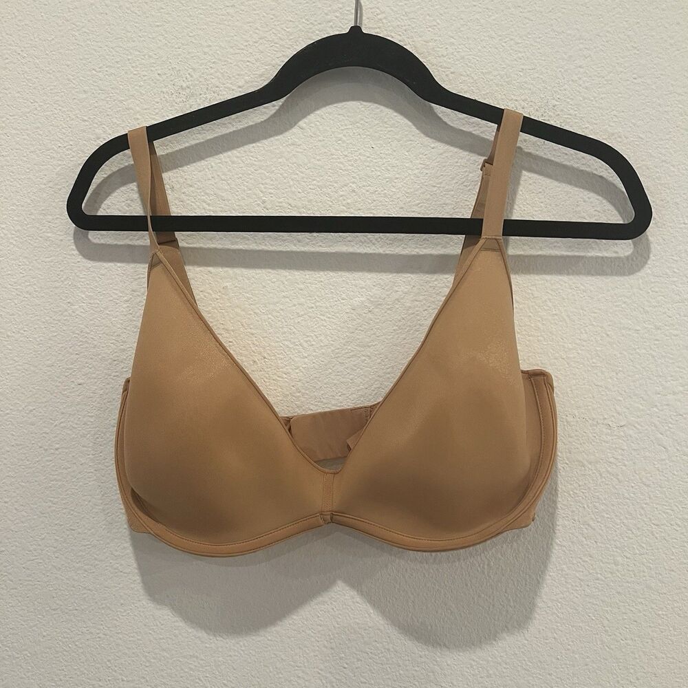 Skims No Show Molded Unlined Wired Demi Women's Bra 36DDD Tan - Picture 1 of 5